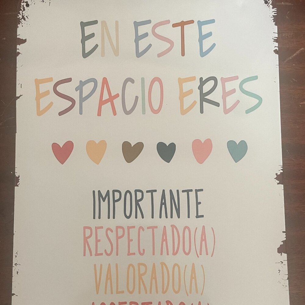 Spanish Welcome Metal Sign